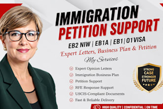 help get expert letters for eb2 niw, eb1 eb1a o1 visa, business plan, petition