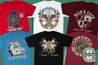design custom t shirt graphic design for you