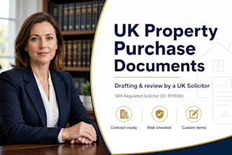 draft legally binding UK property purchase documents and contracts