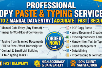 copy paste and manual typing work fast