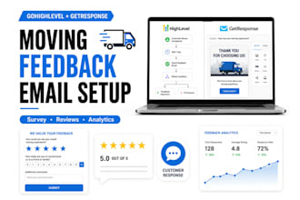 setup gohighlevel crm moving company feedback email getresponse survey analytics