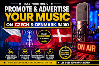 promote and advertise your music on czech and denmark radio