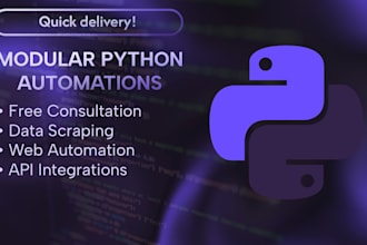 build modular python automations and api data pipelines