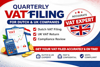 do quarterly vat filings for dutch company and file UK vat tax return