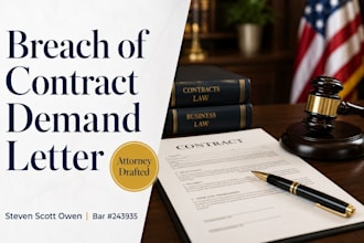 draft a powerful breach of contract demand letter as a US attorney