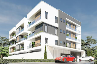 rebuild 3d uk house extension, villa apartment,exterior elevation,blender render