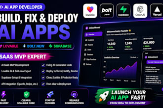 fix lovable ai app bugs, bolt new issues and deploy ai saas apps