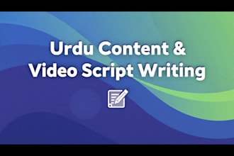professional urdu and content youtube scripts writer