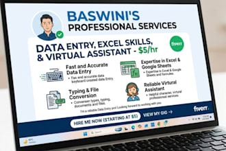 provide professional data entry and fast typing services