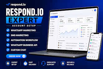 set up respond io CRM,  customer support integrate, whatsapp CRM respond io