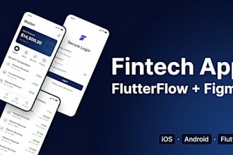 develop flutterflow fintech mobile app ui ux design ios andriod figma to flutter