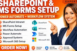 build sharepoint intranet workflow automation ms forms, microsoft 365 solution