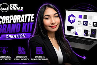 create a corporate brand kit and brand style guide