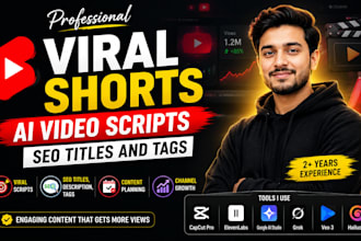 create viral youtube shorts, ai videos, scripts and SEO