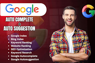 google autocomplete, autosuggestion for keyword ranking, website ranking