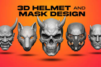 model 3d mask helmet cosplay evafoam for 3d printing