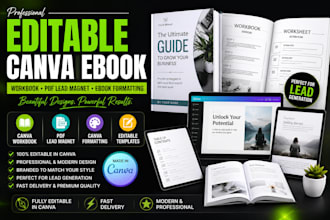 design canva ebook, canva workbook, redesign canva ebook, editable canva ebook