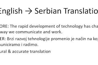 translate english to serbian accurately and naturally