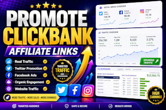promote clickbank affiliate links promote website share link on ig yt crypto