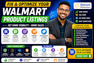 fix and optimize your walmart product listings SEO