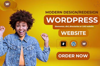 design a modern wordpress elementor website redesign elementor wordpress website