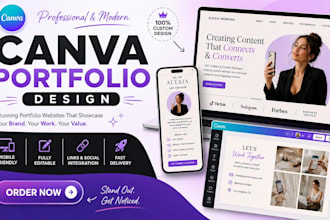 design canva portfolio ugc portfolio canva landing page canva website ugc resume