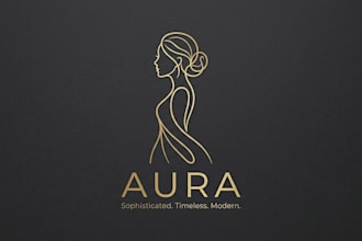 design an elegant and modern woman logo for your brand