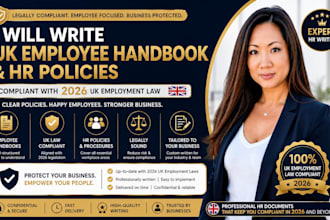 write UK employee handbook and HR policies compliant with 2026 law
