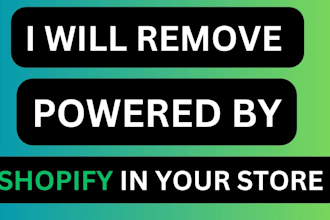 remove powered by shopify in your store