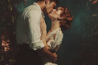 design a stunning romantic book cover for kindle and print