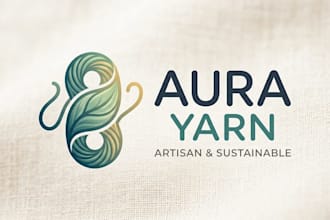 design a creative and modern yarn logo for your brand