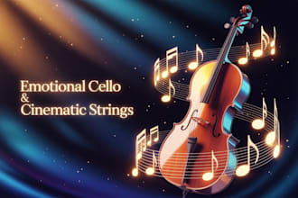 record emotional cello and cinematic string music
