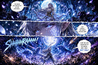 draw webtoon, manga and manhwa comic illustration for you