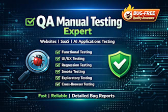 do QA manual testing for websites, saas and ai applications