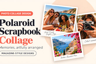 design a polaroid, scrapbook or magazine style photo collage