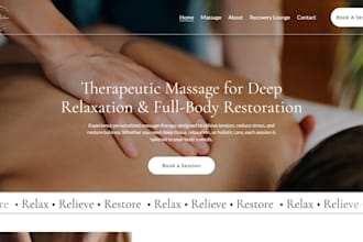 design massage therapy website and spa website for your business