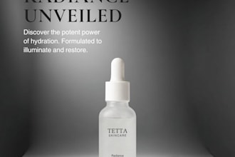 design premium skincare product promotion posts