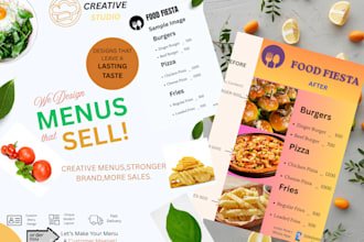 create modern restaurant menus