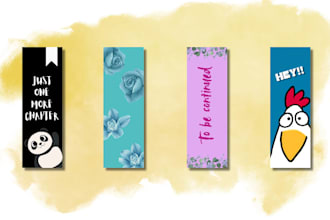 create unique and aesthetic bookmarks design for books