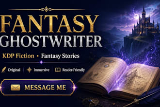 be your fantasy ghostwriter, fiction and fantasy stories