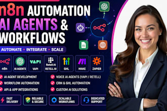 build n8n ai agents, automation workflows, vapi voice ai and ghl systems
