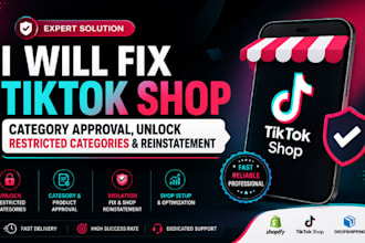 fix tiktok shop category approval, unlock restricted categories  reinstatement