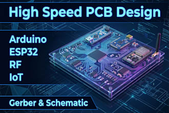 design high speed pcb design for arduino, esp32, rf, iot and embedded systems