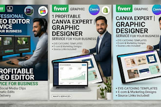 design custom canva templates and social media