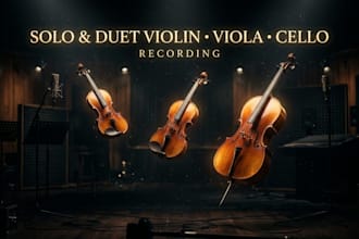 record solo or duet violin viola and cello strings