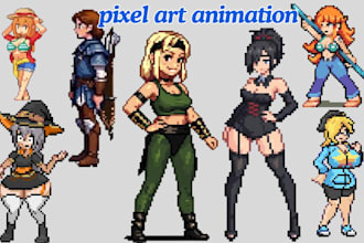 pixel art character nsfw art sprite sheet pixel art character animation game art
