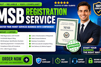 handle msb registration and license accurately