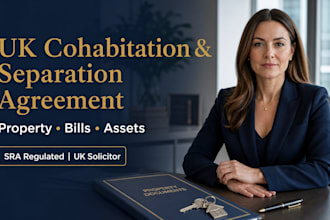 draft a precise UK cohabitation or separation agreement