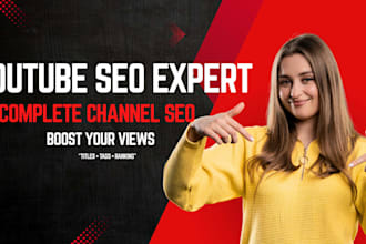 do professional youtube SEO service for more views and ranking