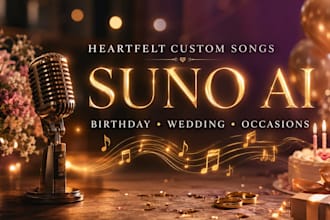 create custom suno ai songs for birthday, wedding, special occasions, ai music